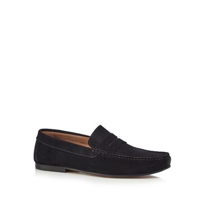 Navy 'Cambridge' suede loafers